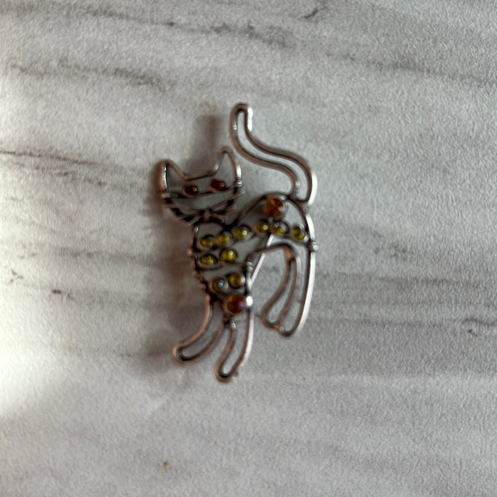 Lia Sophia Cat Brooch Pin